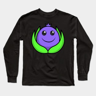 Cute Kawaii Happy Smiling Blueberry Long Sleeve T-Shirt